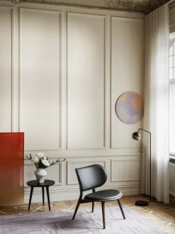 Sillón artesanal de cuero y madera Rocker