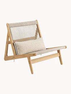 Sillón artesanal de madera de roble con cojín de asiento MR01 Initial