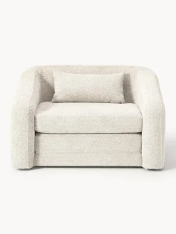 Sillón cama de borreguillo bouclé Eliot