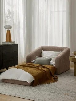 Sillón cama de borreguillo bouclé Eliot