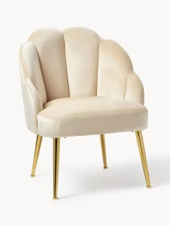 Sillón cóctel de terciopelo Helle