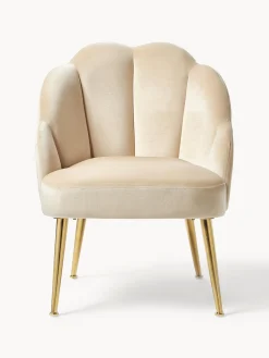 Sillón cóctel de terciopelo Helle