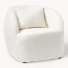 Sillón cóctel en tejido bouclé Elodie