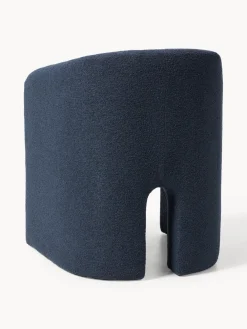 Sillón con reposabrazos en tejido bouclé Mairo