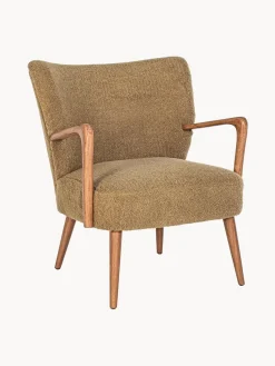 Sillón de borreguillo con reposabrazos Moritz