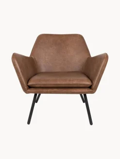 Sillón de cuero sintético Bon