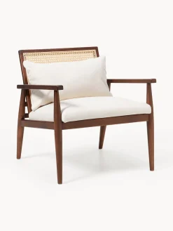 Sillón de madera de caucho Manuell