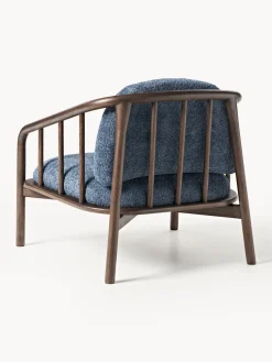 Sillón de madera de fresno con tapizado de borreguillo Balin