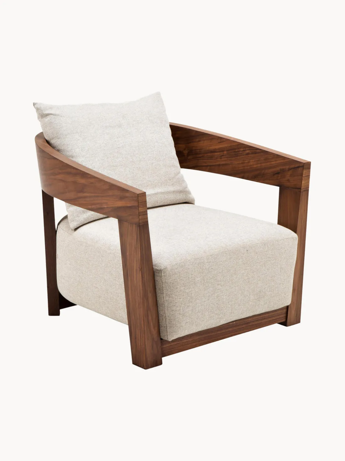 Sillón de salón artesanal de caoba Rubautelli