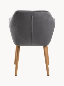 Sillón de terciopelo con patas de madera Emilia