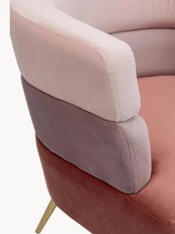 Sillón de terciopelo diseño retro Sandwich