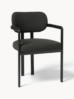 Sillón en tejido bouclé Adrien