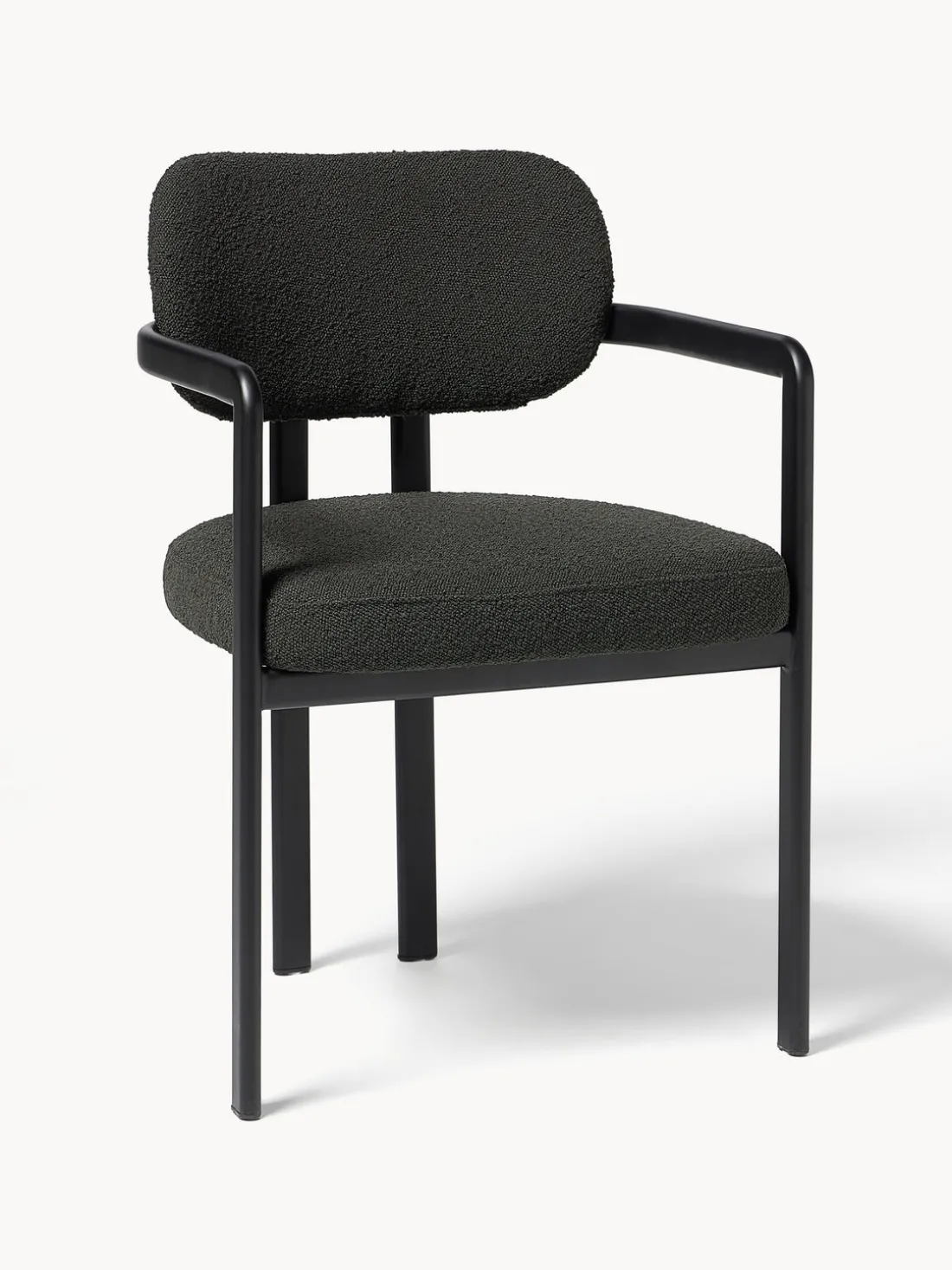 Sillón en tejido bouclé Adrien