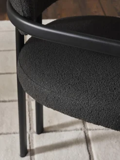 Sillón en tejido bouclé Adrien