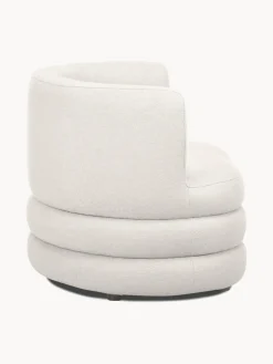 Sillón en tejido bouclé de diseño Solomon