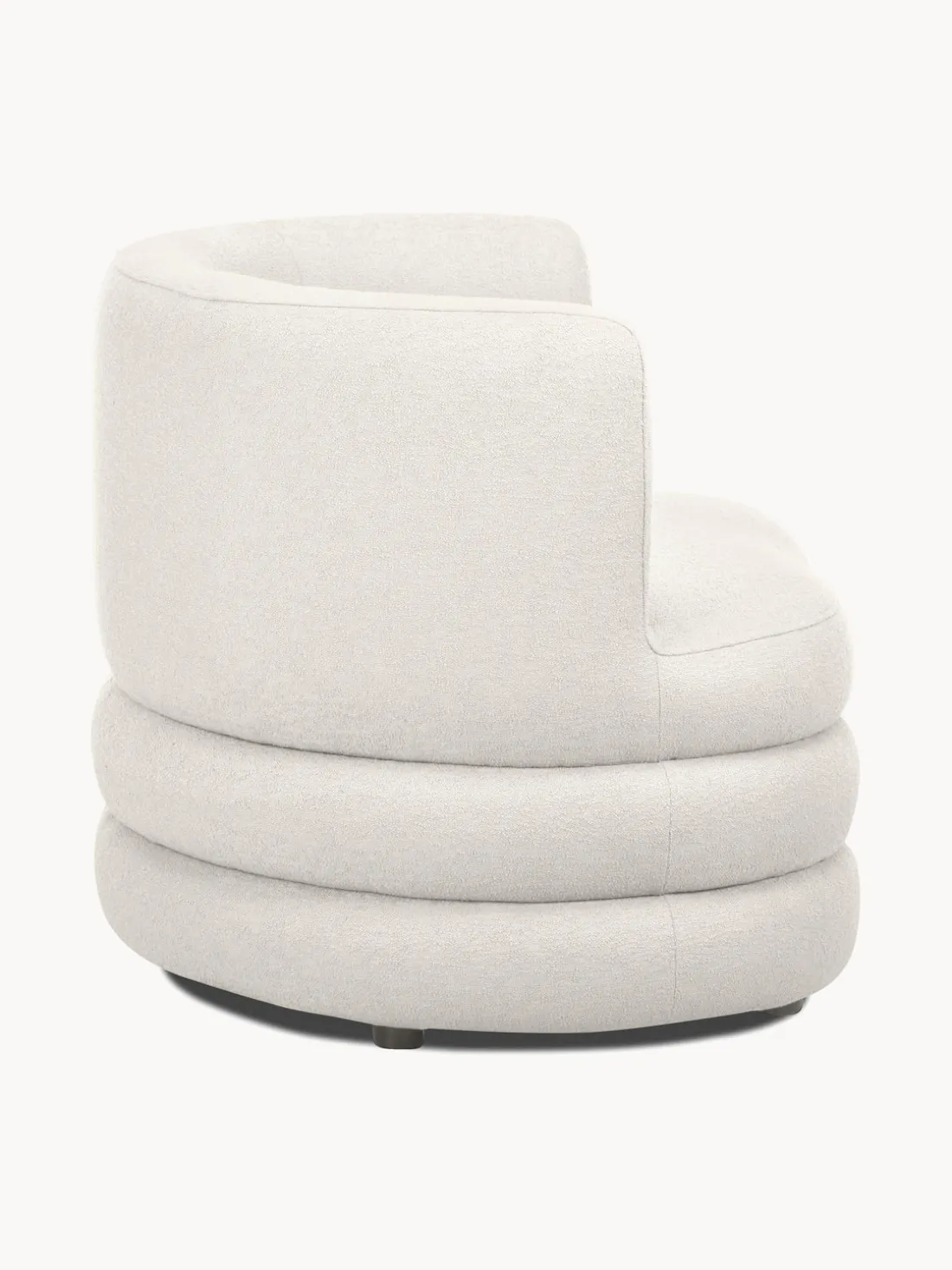 Sillón en tejido bouclé de diseño Solomon