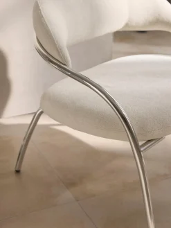 Sillón en tejido bouclé Dodo