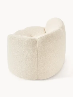 Sillón en tejido bouclé Fleur