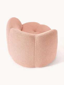 Sillón en tejido bouclé Fleur