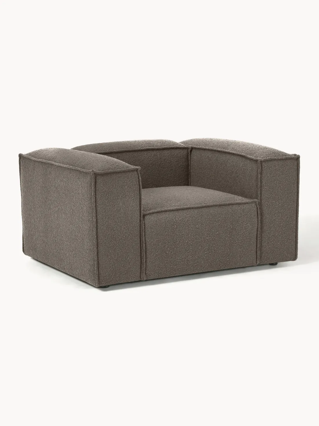 Sillón en tejido bouclé Lennon