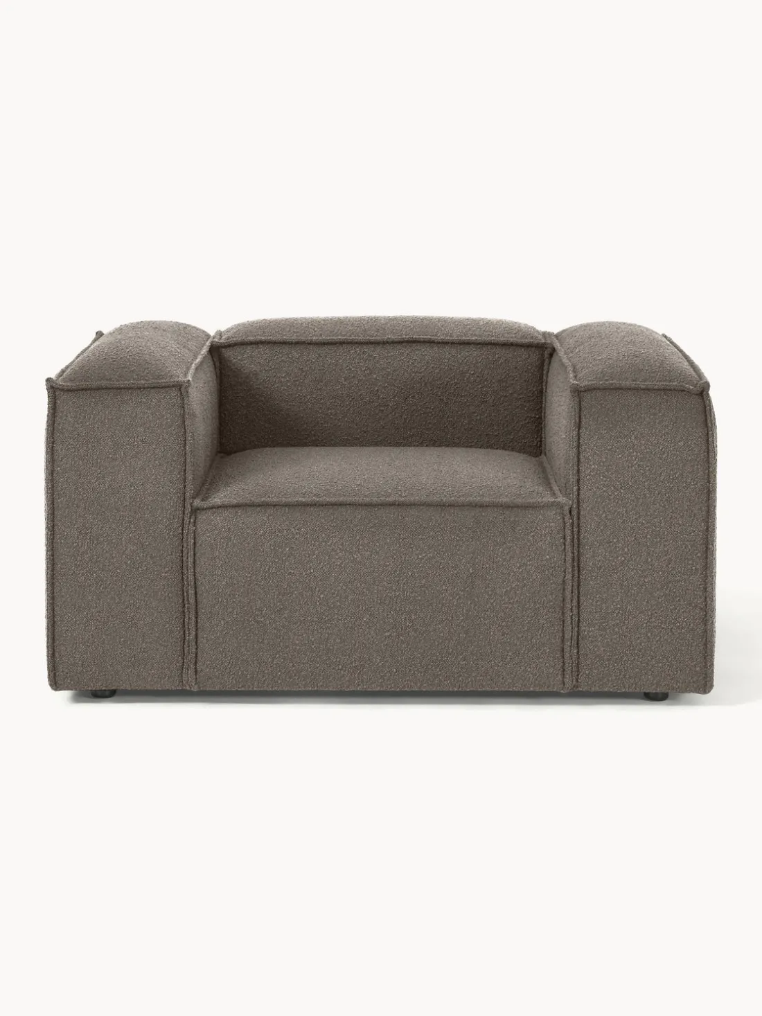 Sillón en tejido bouclé Lennon