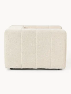 Sillón en tejido bouclé Lena