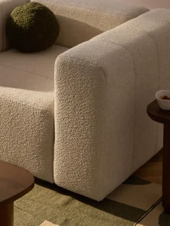 Sillón en tejido bouclé Lena