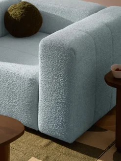 Sillón en tejido bouclé Lena