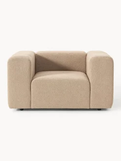 Sillón en tejido bouclé Lena