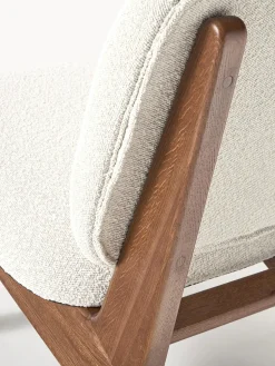 Sillón en tejido bouclé Shenay