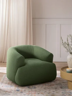 Sillón en tejido bouclé Sofia