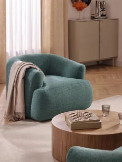 Sillón en tejido bouclé Sofia