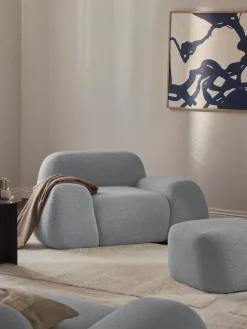 Sillón en tejido bouclé Wolke