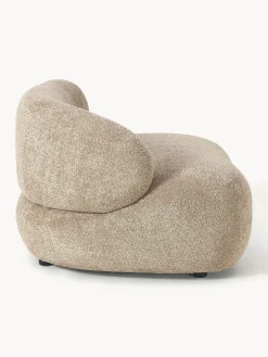 Sillón lounge de borreguillo bouclé Alba