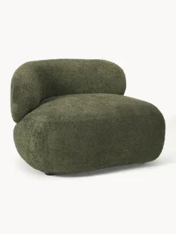 Sillón lounge de borreguillo bouclé Alba