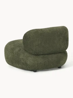 Sillón lounge de borreguillo bouclé Alba