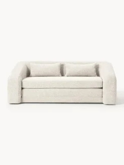 Sofá cama de borreguillo bouclé Eliot (2 plazas)