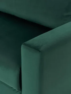 Sofá cama de terciopelo Tasha (3 plazas), con espacio de almacenamiento