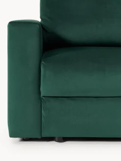 Sofá cama de terciopelo Tasha (3 plazas), con espacio de almacenamiento