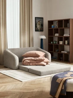 Sofá cama en tejido bouclé Eliot (2 plazas)