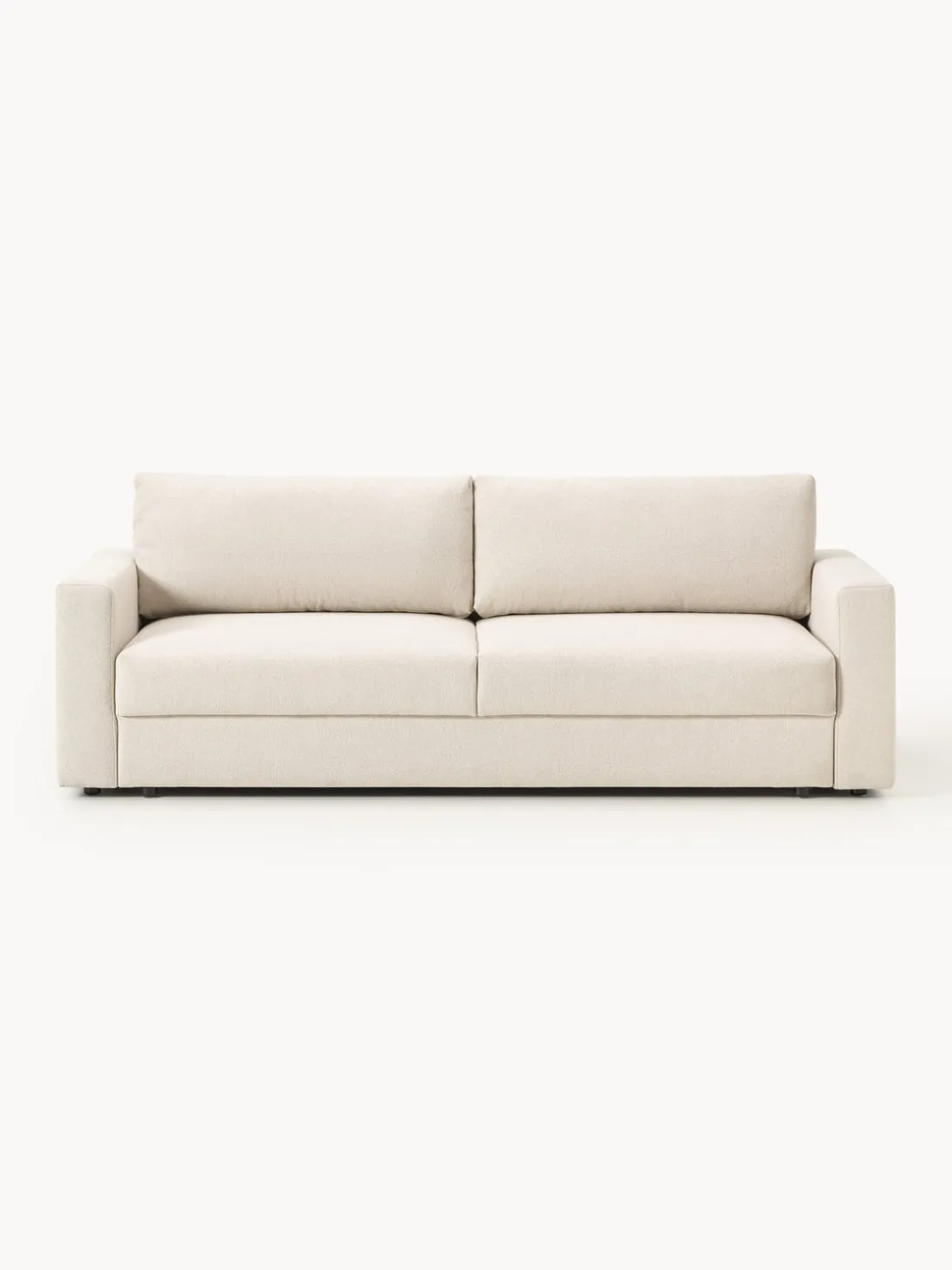 Sofá cama en tejido bouclé Tasha (3 plazas), con espacio de almacenamiento