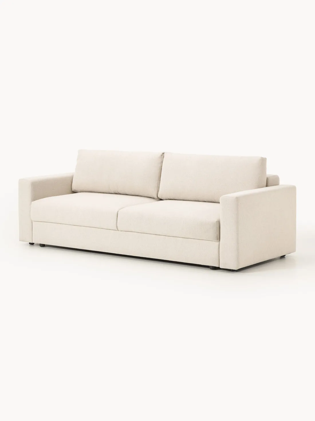 Sofá cama en tejido bouclé Tasha (3 plazas), con espacio de almacenamiento