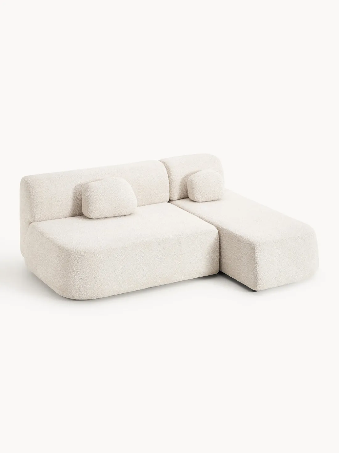 Sofá cama rinconera de borreguillo con espacio de almacenamiento Pao