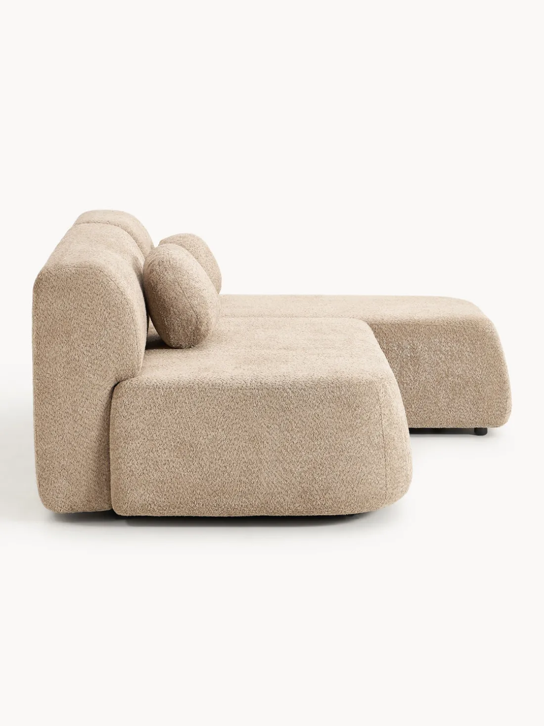 Sofá cama rinconera de borreguillo con espacio de almacenamiento Pao