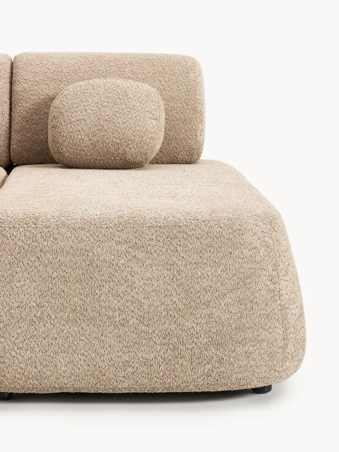 Sofá cama rinconera de borreguillo con espacio de almacenamiento Pao