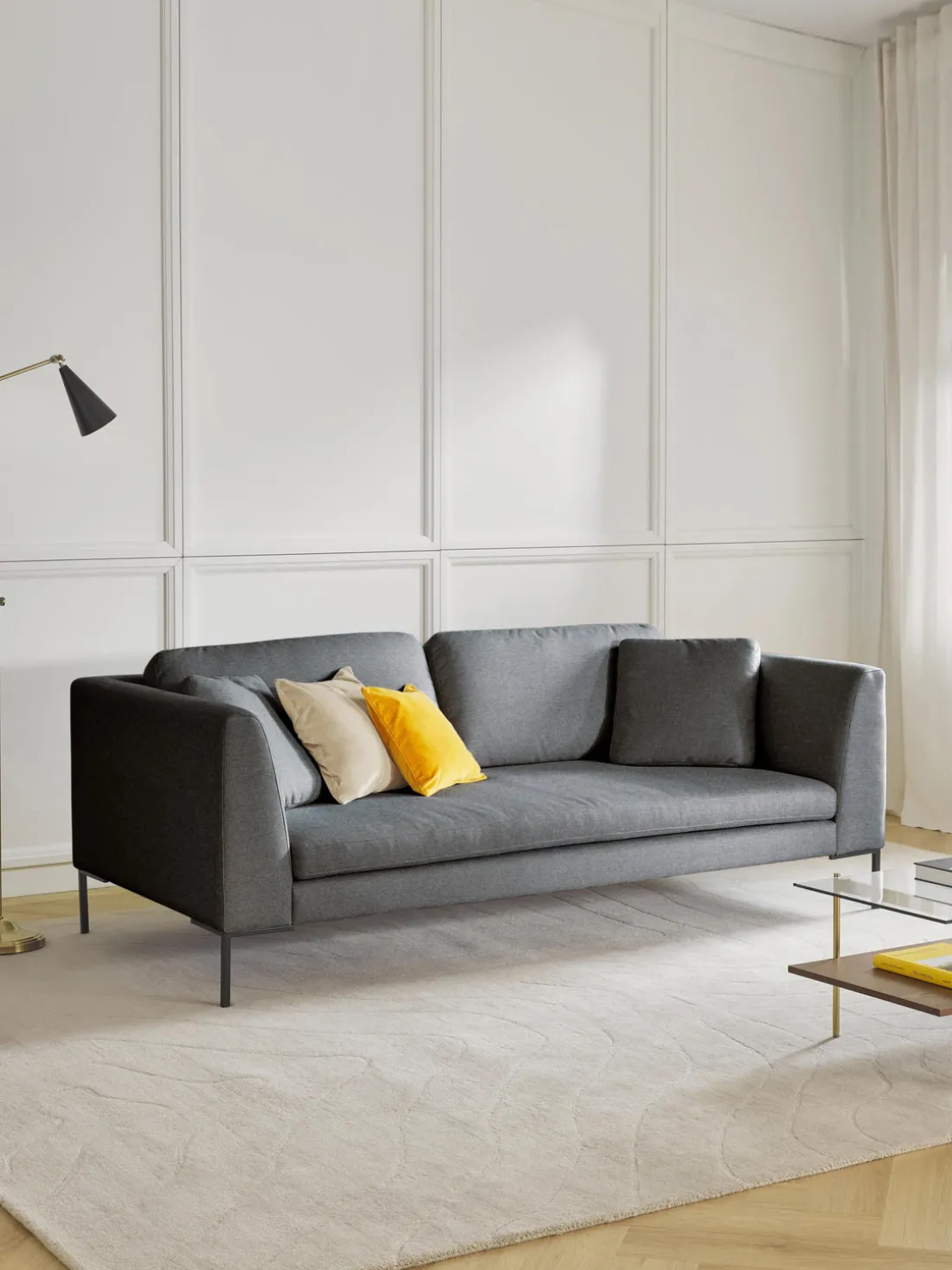 Sofá con patas de metal Emma (2 plazas)