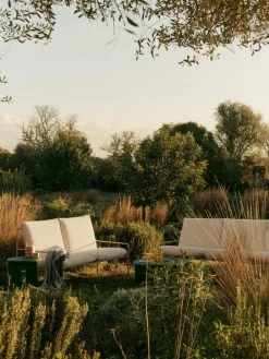Sofá de jardín en tejido bouclé Desert (2 plazas)