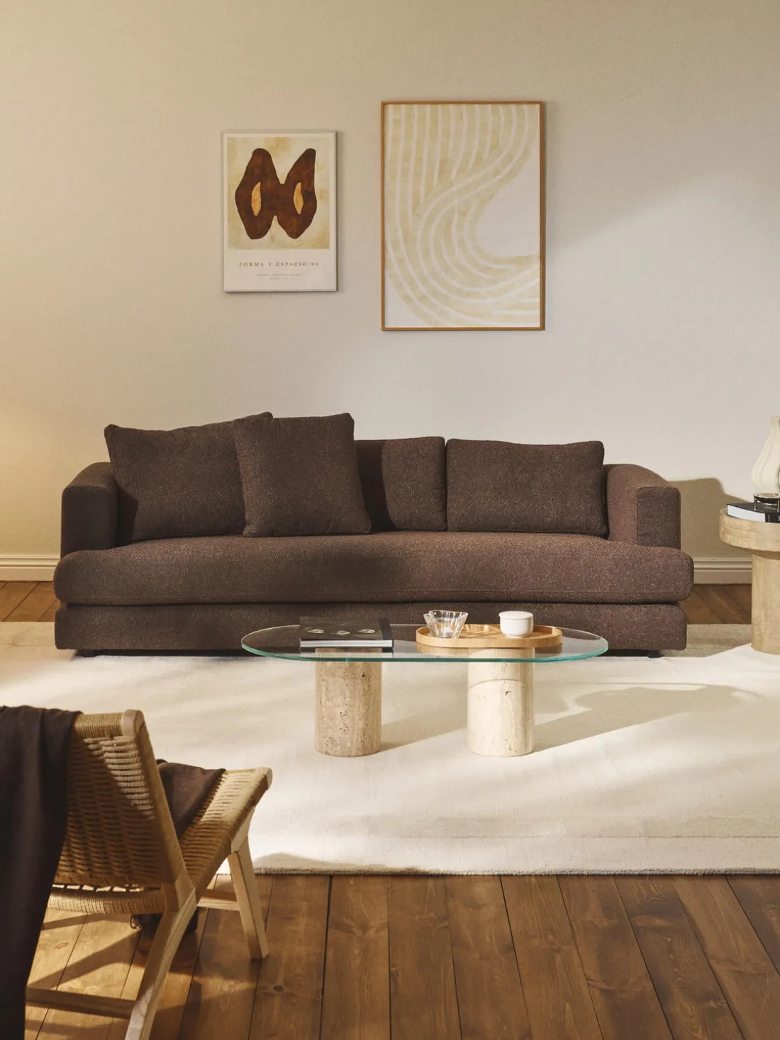 Sofá en tejido bouclé Tribeca (3 plazas)