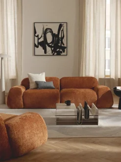 Sofá modular de boreguillo bouclé Wolke (3 plazas)