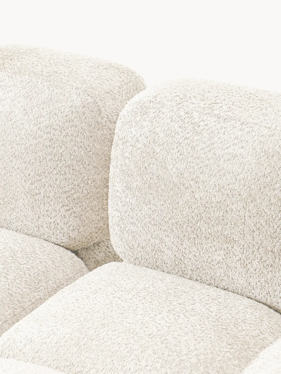 Sofá modular de borreguillo bouclé Tayla (3 plazas)